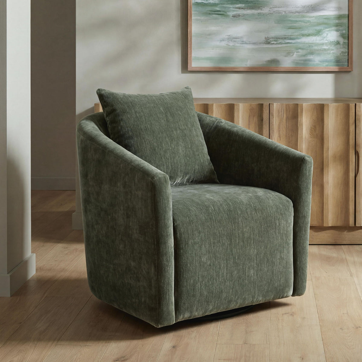 Leastow - Swivel Accent Chair - Loden by Ashley – view 3