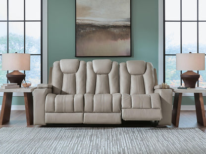 Elevate Edges - Reclining Sofa With Drop Down Table - Coin by Ashley – view 2