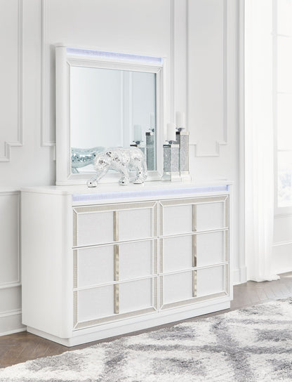Chalanna - Dresser And Mirror - White by Ashley – view 3