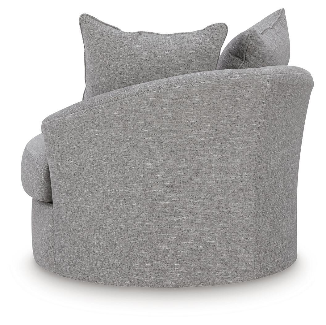 UrbanCrest - Swivel Accent Chair - Pewter by Ashley – view 2