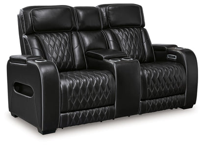 Boyington - Power Reclining Loveseat With Console/Adj Hdrst by Ashley – view 4