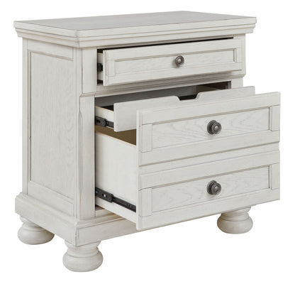 Robbinsdale - Two Drawer Night Stand - Antique White by Ashley – view 2