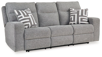 Biscoe - Power Reclining Sofa With Adj Headrest - Pewter by Ashley – view 2
