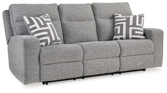 Biscoe - Power Reclining Sofa With Adj Headrest - Pewter by Ashley – view 2