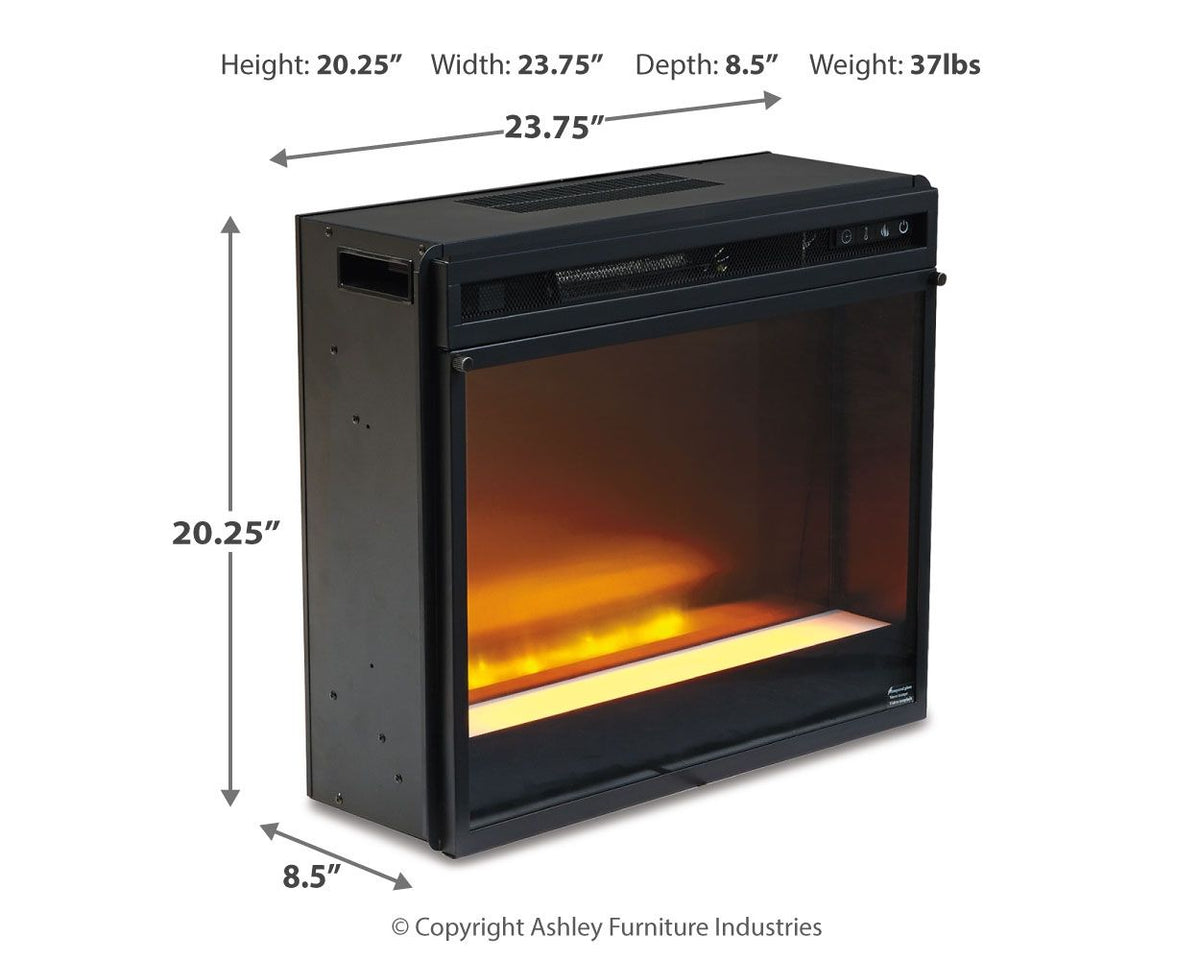 Entertainment Accessories - Fireplace Insert Glass/Stone - Black by Ashley – view 2