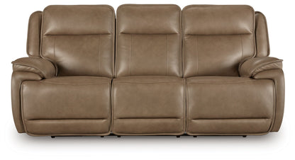 Glencroft - Power Reclining Sofa With Adjustable Headrest - Sahara by Ashley – view 3