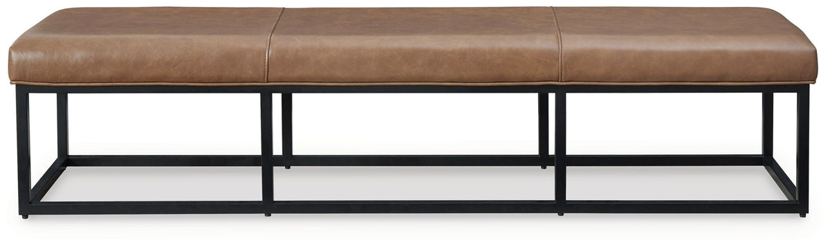 Joston - Accent Bench - Caramel by Ashley – view 2