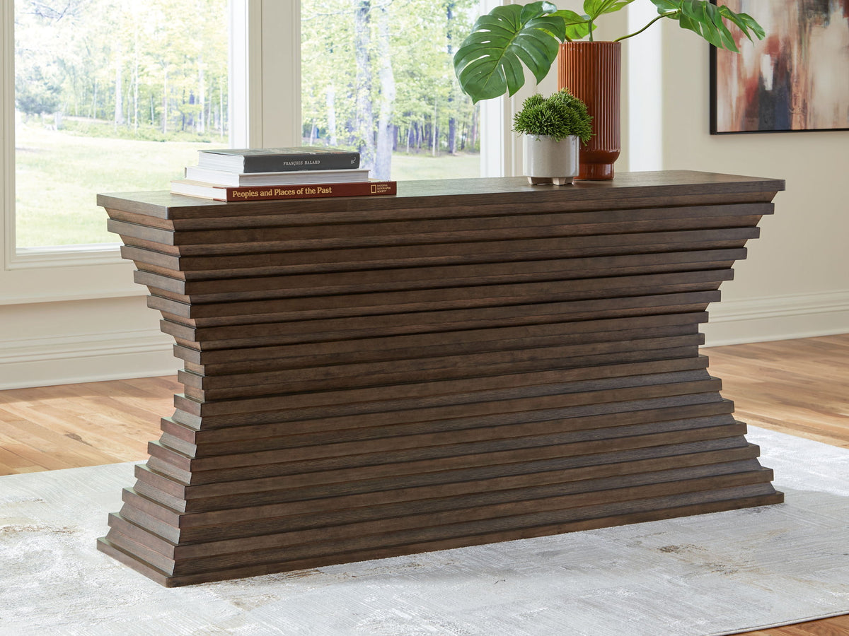 Hannodream - Sofa Table - Warm Brown by Ashley – view 2