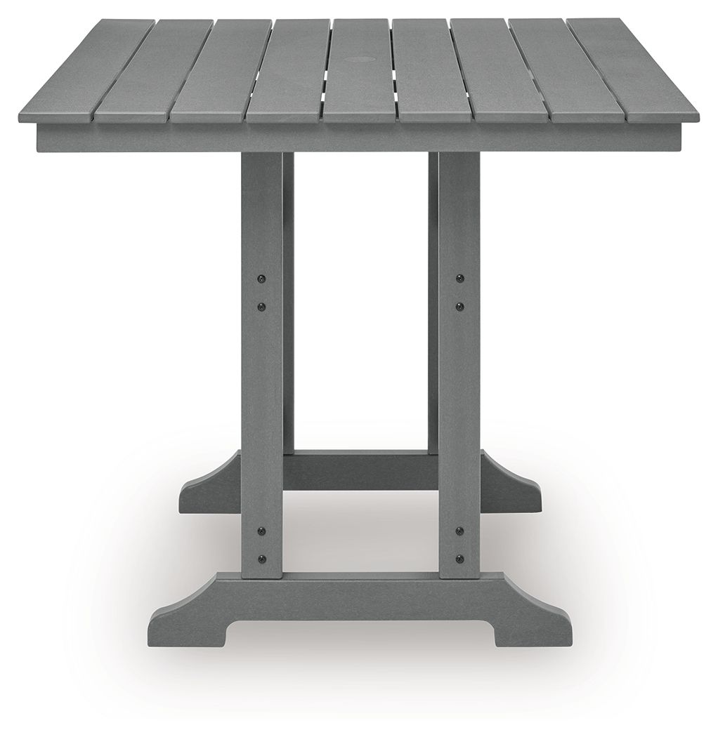 Sanctuary Beach - Square Counter Table With Umbrella Option - Dark Gray by Ashley – view 3