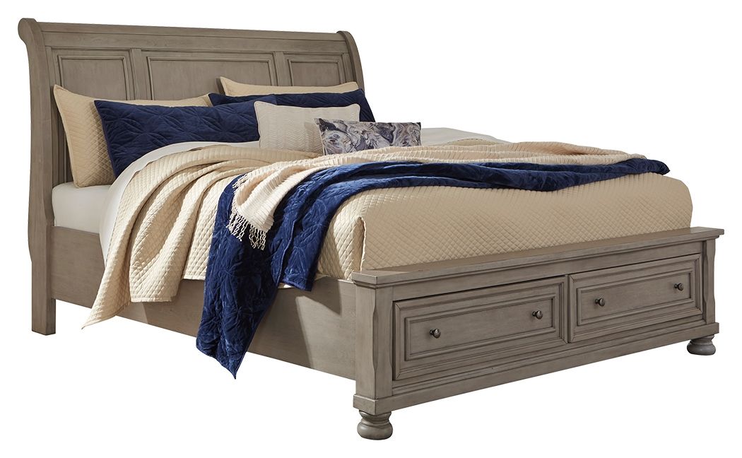 Lettner - Sleigh Bed by Ashley – Storage Beds