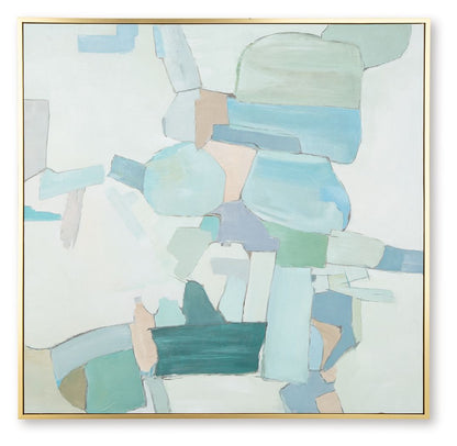 Wynburn - Wall Art - White / Blue / Green by Ashley – Canvas Art