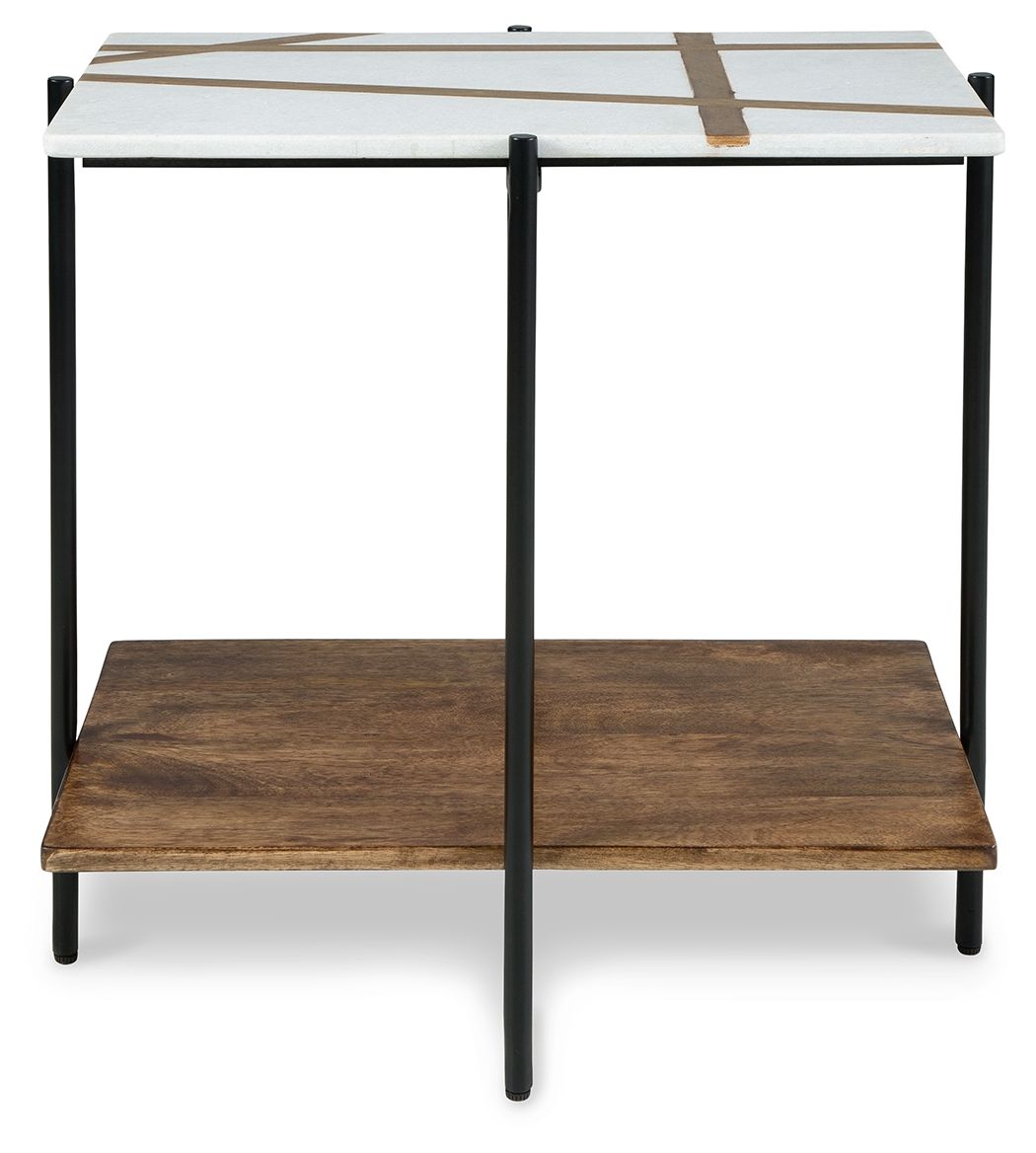 Braxmore - Accent Table - White / Light Brown by Ashley – view 3
