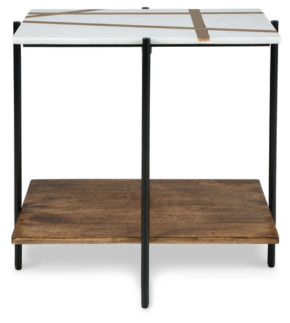 Braxmore - Accent Table - White / Light Brown by Ashley – view 3
