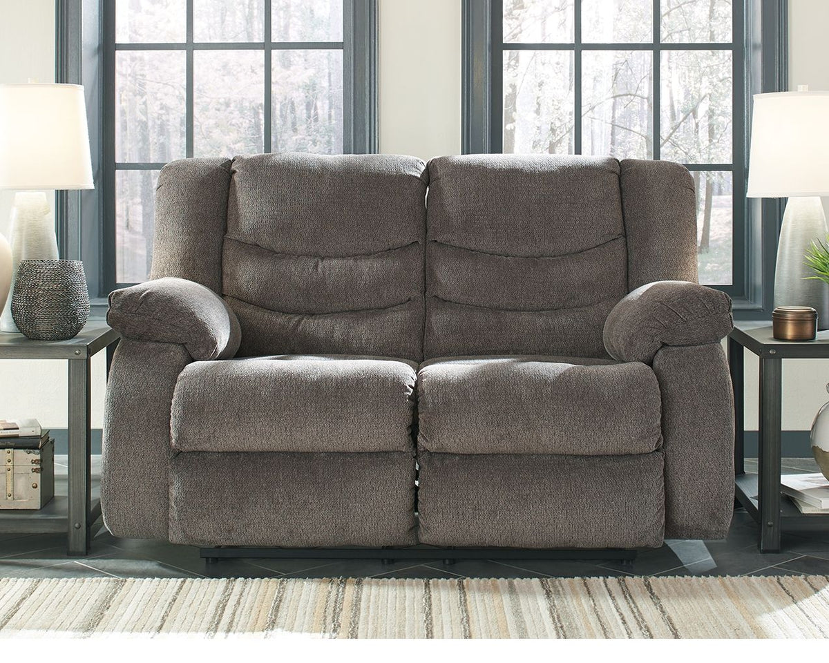 Tulen - Reclining Loveseat - Gray by Ashley – view 2