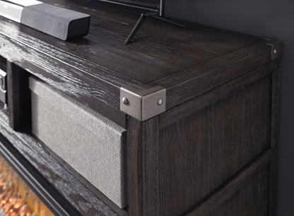 Todoe - LG TV Stand With Fireplace Option - Gray by Ashley – view 2