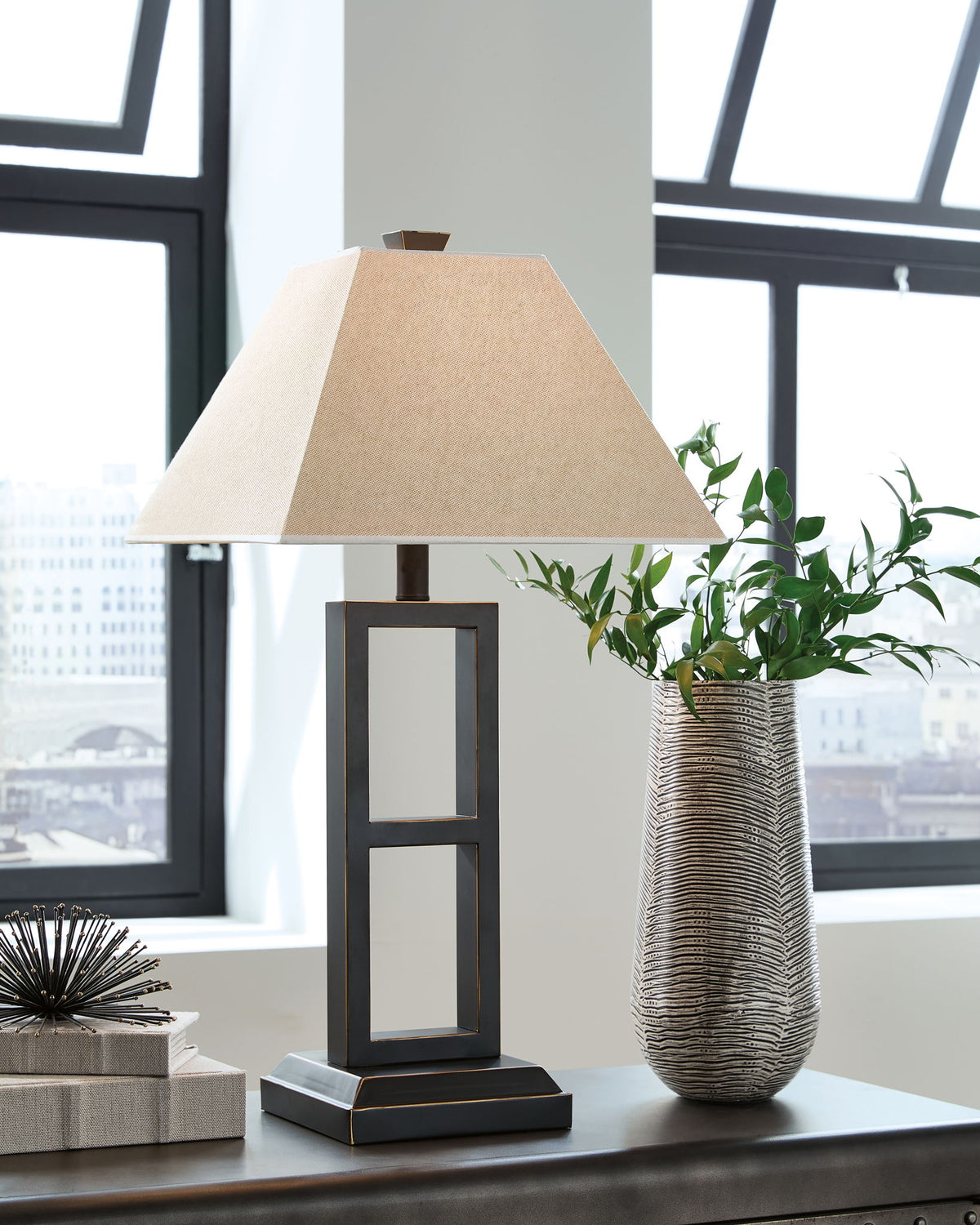 Deidra - Metal Table Lamp (Set of 2) - Black by Ashley – view 3