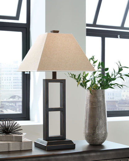 Deidra - Metal Table Lamp (Set of 2) - Black by Ashley – view 3