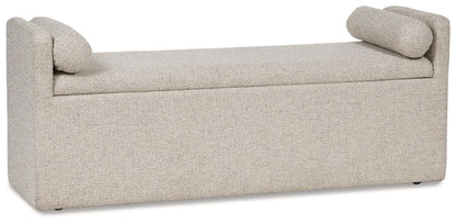 Galliden - Large Upholstered Dining Room Bench - Beige by Ashley – Upholstered Benches