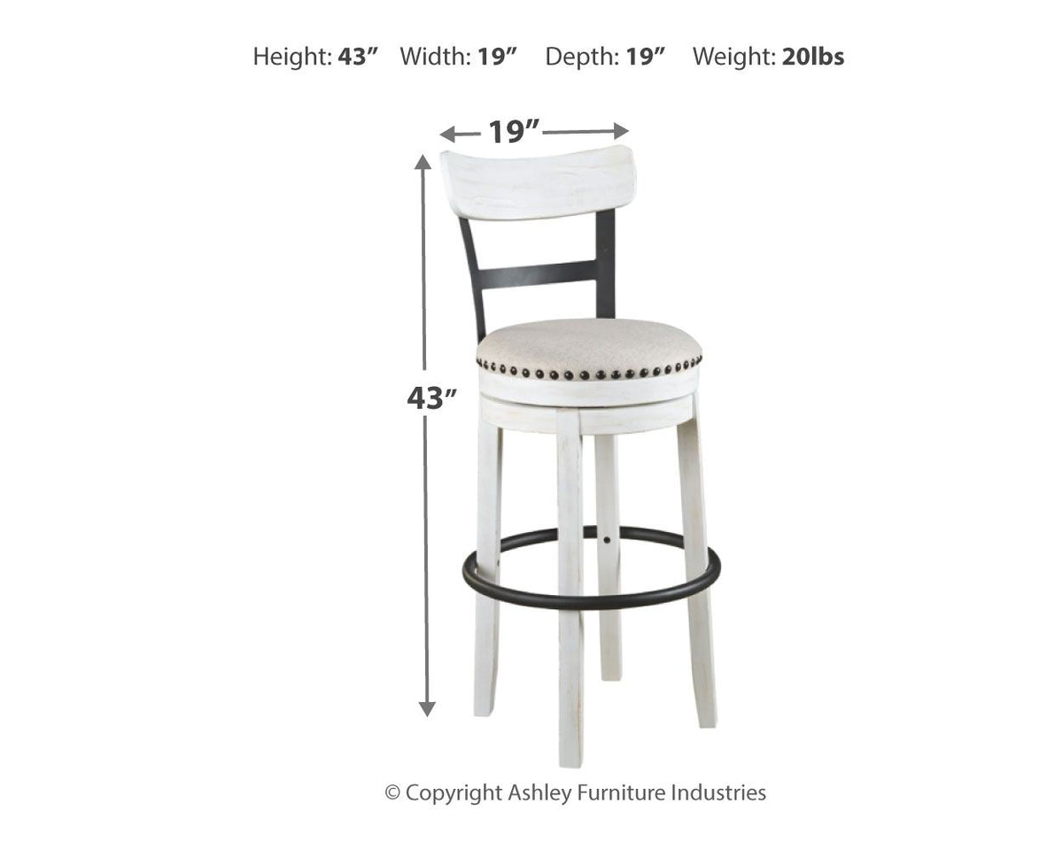 Valebeck - Tall Upholstered Swivel Barstool by Ashley – view 5