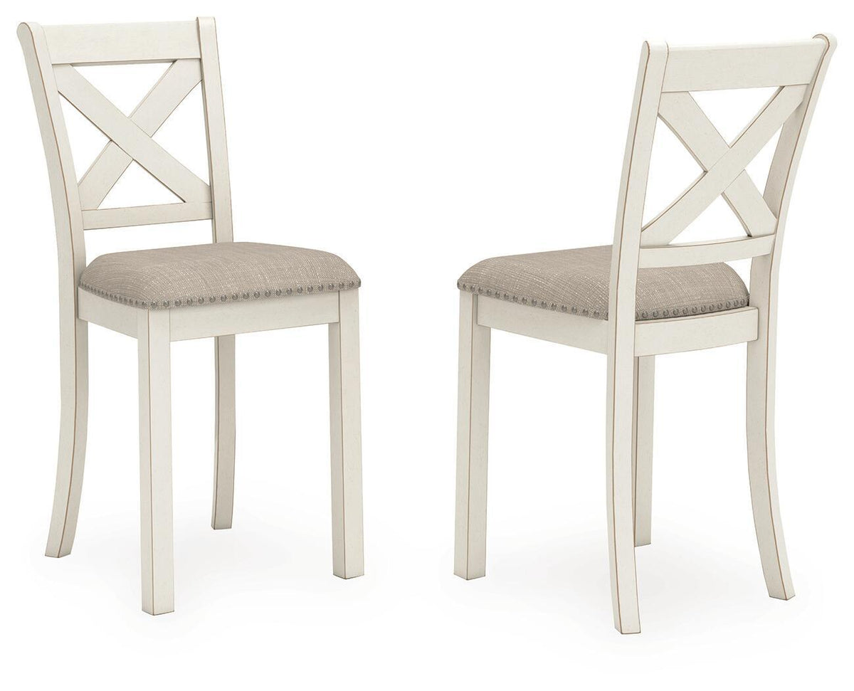 Robbinsdale - Upholstered Barstool (Set of 2) - Antique White by Ashley – Stool Sets