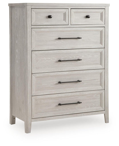 Darbonton - Six Drawer Chest - Dove White by Ashley – Accent Chests