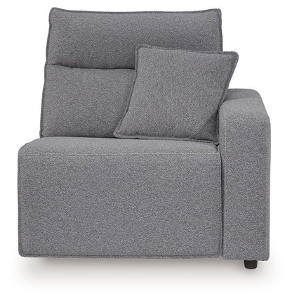 Modmax II - 8-Piece Power Reclining Sectional With LAF Press Back Power Chaise And Console - Salt And Pepper by Ashley – view 2
