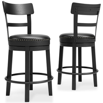 Valebeck - Full Back Swivel Stool by Ashley – view 2