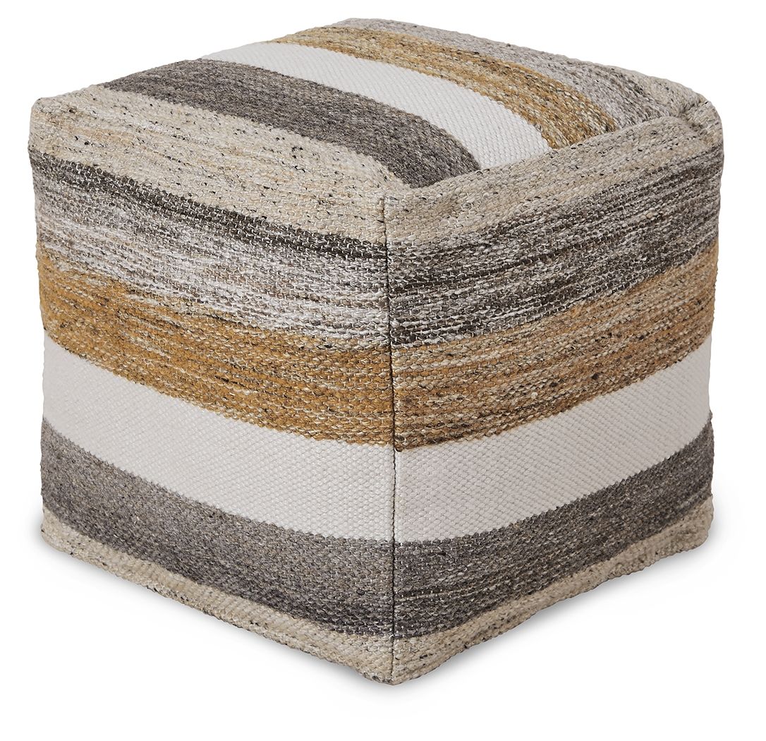 Josalind - Pouf - Multi by Ashley – Accent Poufs