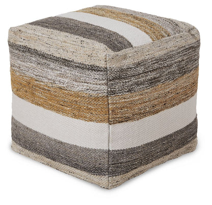 Josalind - Pouf - Multi by Ashley – Accent Poufs