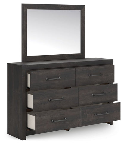 Hollivern - Dresser And Mirror - Dark Gray by Ashley – view 2