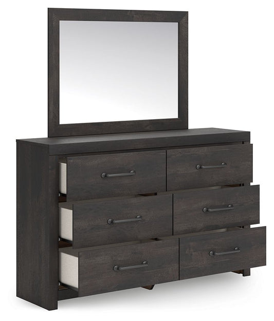 Hollivern - Dresser And Mirror - Dark Gray by Ashley – view 2