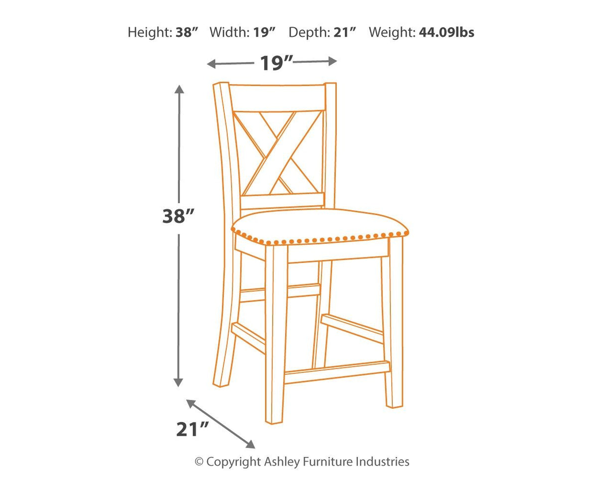 Caitbrook - Upholstered Barstool (Set of 2) - Gray by Ashley – view 3