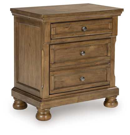 Feddinger - Two Drawer Night Stand - Medium Brown by Ashley – Accent Nightstands
