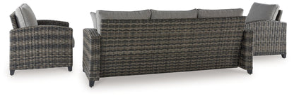 Oasis Court - Sofa, Chairs, Table Set (Set of 4) - Gray by Ashley – view 2