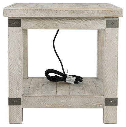 Carynhurst - Rectangular End Table - White Wash Gray by Ashley – view 2