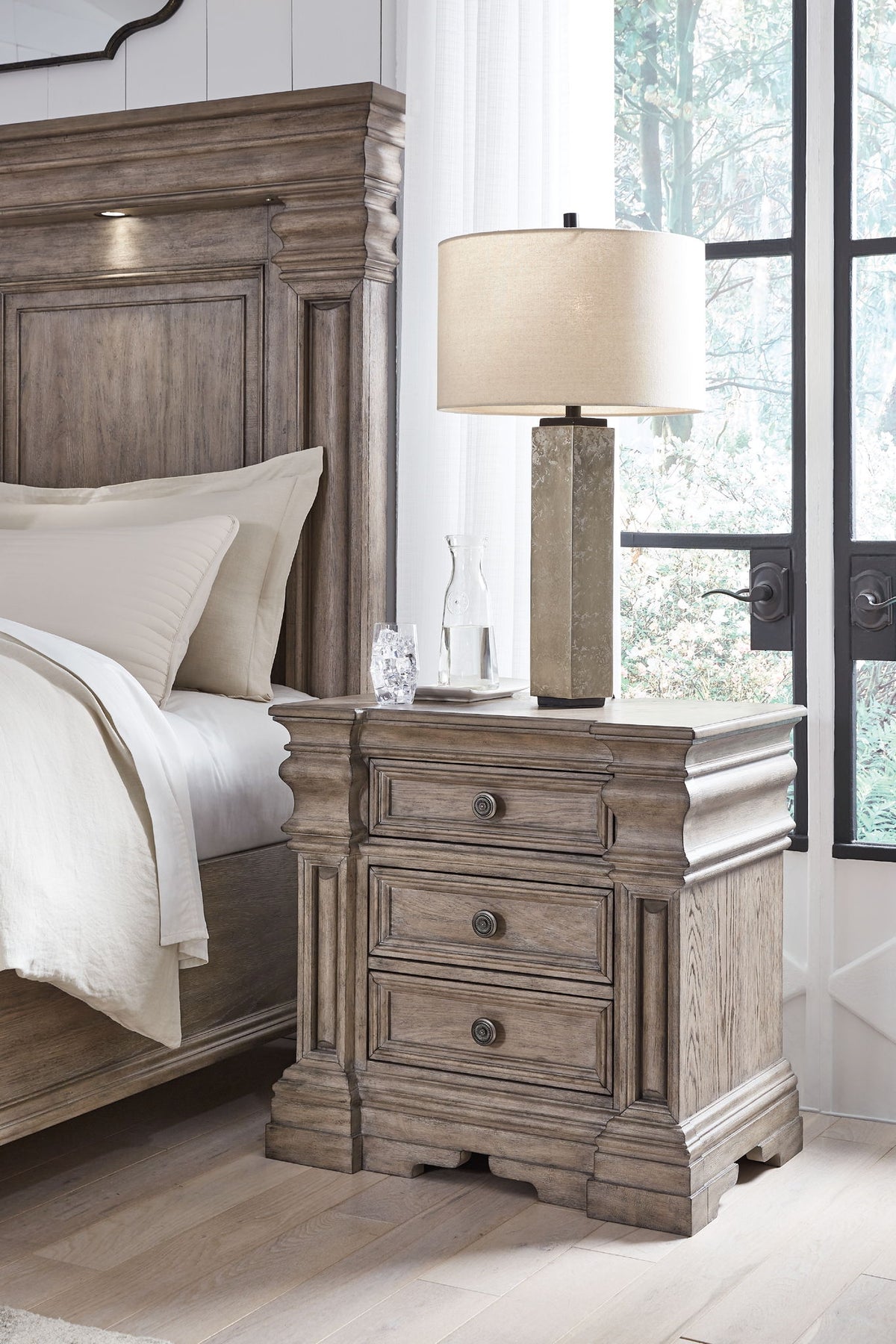 Blairhurst - Three Drawer Night Stand - Light Grayish Brown by Ashley – view 2