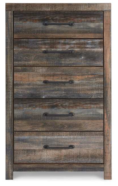 Drystan - Five Drawer Chest - Brown / Beige by Ashley – view 2