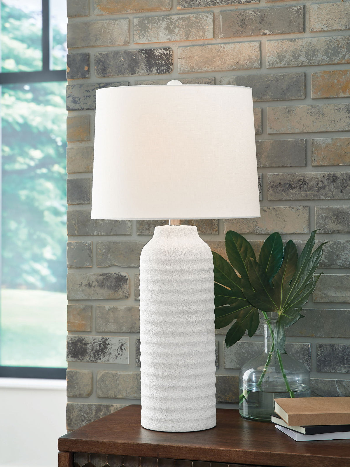 Vauville - Poly Table Lamp (Set of 2) - White by Ashley – view 3