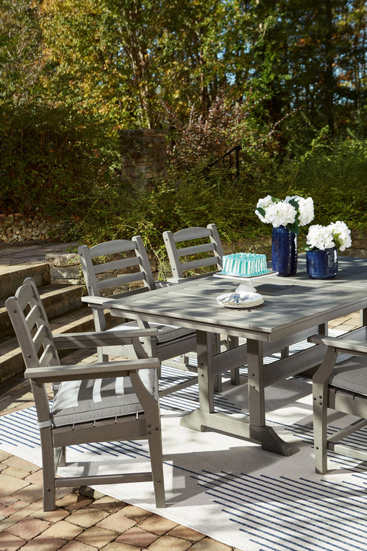 Visola - 7 Pc. - Dining Set with 6 Chairs - Gray by Ashley – view 2