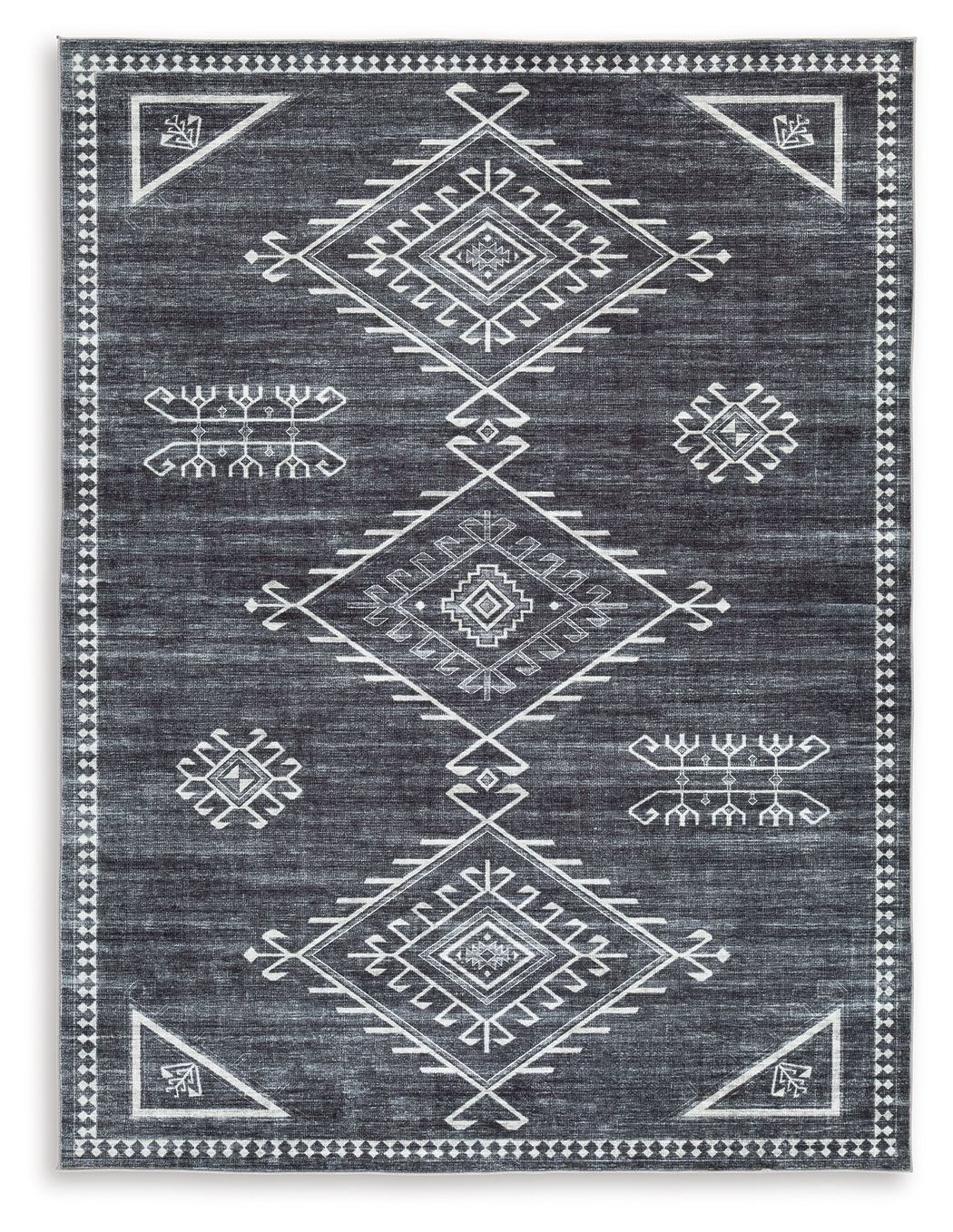 Arloman - 5' x 7' Rug - Black / Cream / Gray by Ashley – Washable Rugs