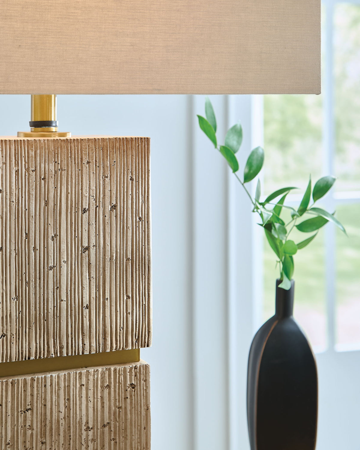 Laddner - Poly Table Lamp - Beige by Ashley – view 3