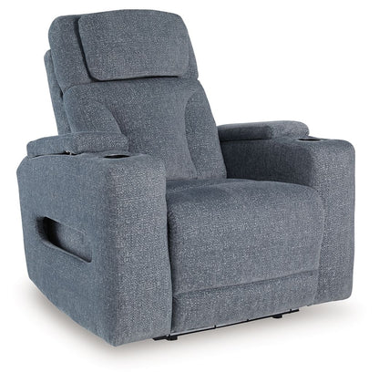 Studio Cave - Power Recliner - Steel by Ashley – Reclining Chairs