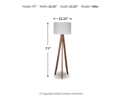 Dallson - Wood Floor Lamp  - Brown by Ashley – view 2