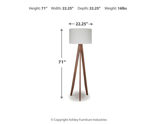 Dallson - Wood Floor Lamp  - Brown by Ashley – view 2