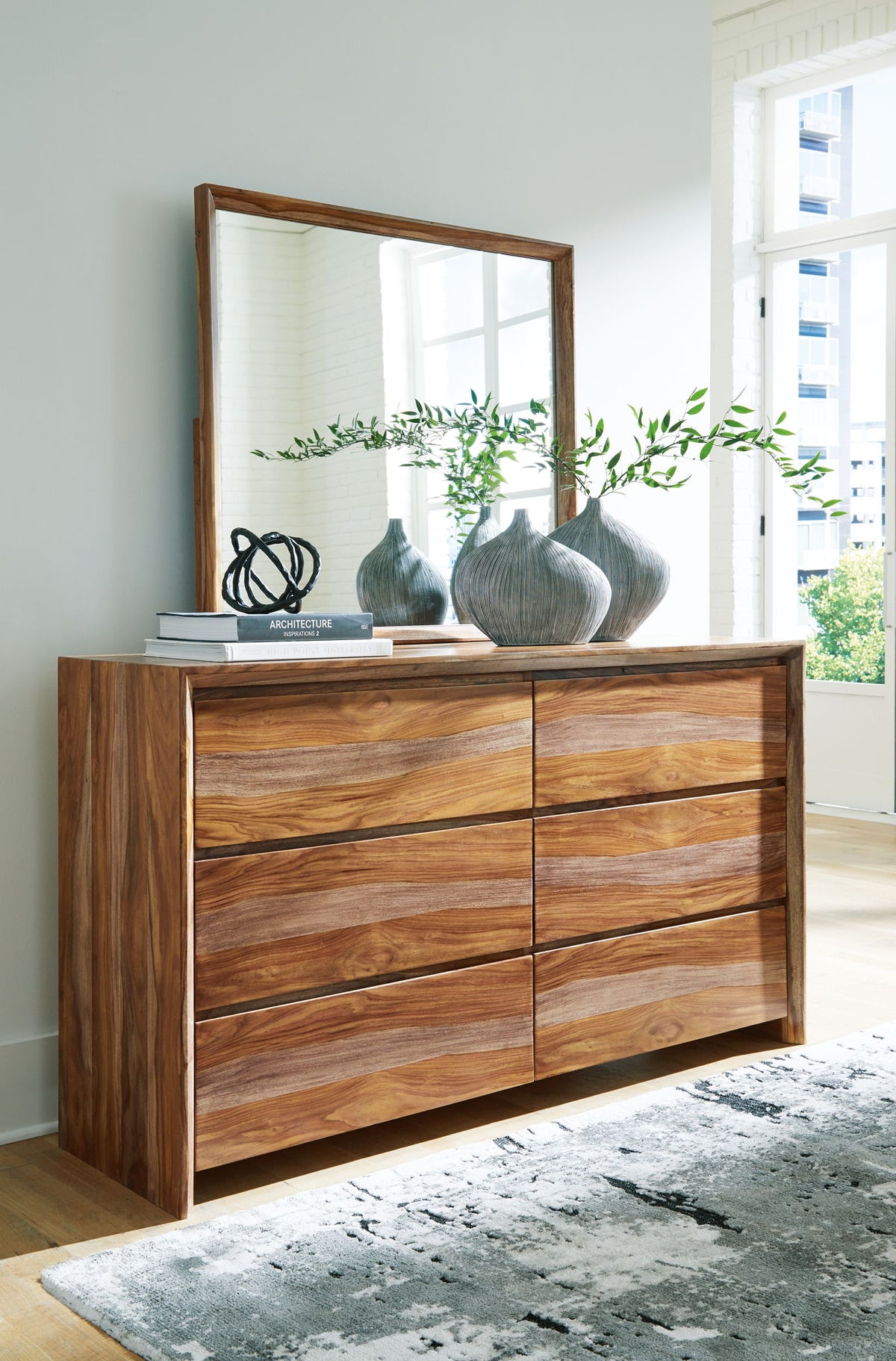 Dressonni - Dresser And Mirror - Brown by Ashley – view 2