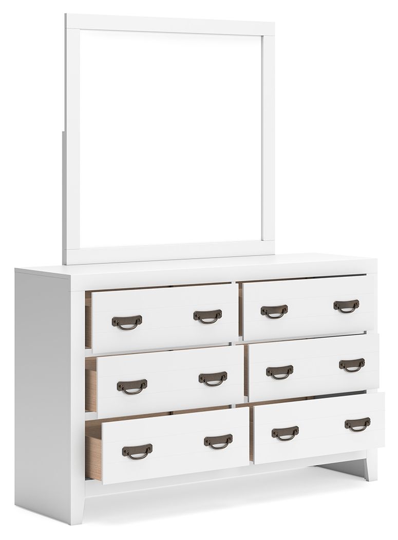 Binterglen - Dresser And Mirror - White by Ashley – view 2