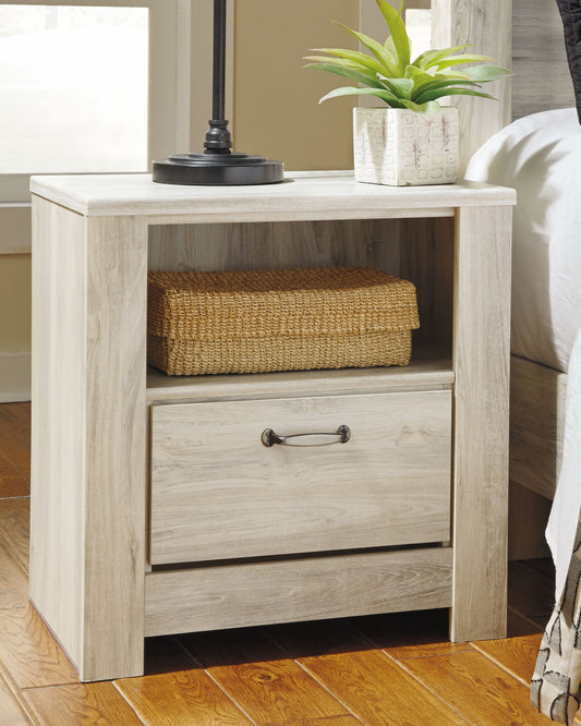 Bellaby - One Drawer Night Stand - Whitewash by Ashley – view 2