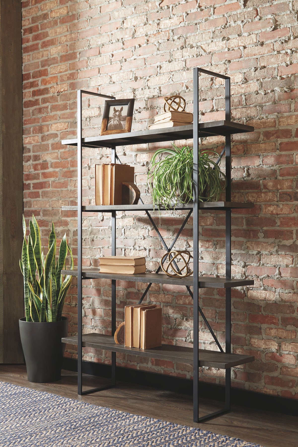 Gilesgrove - Bookcase - Black / Gray by Ashley – view 2