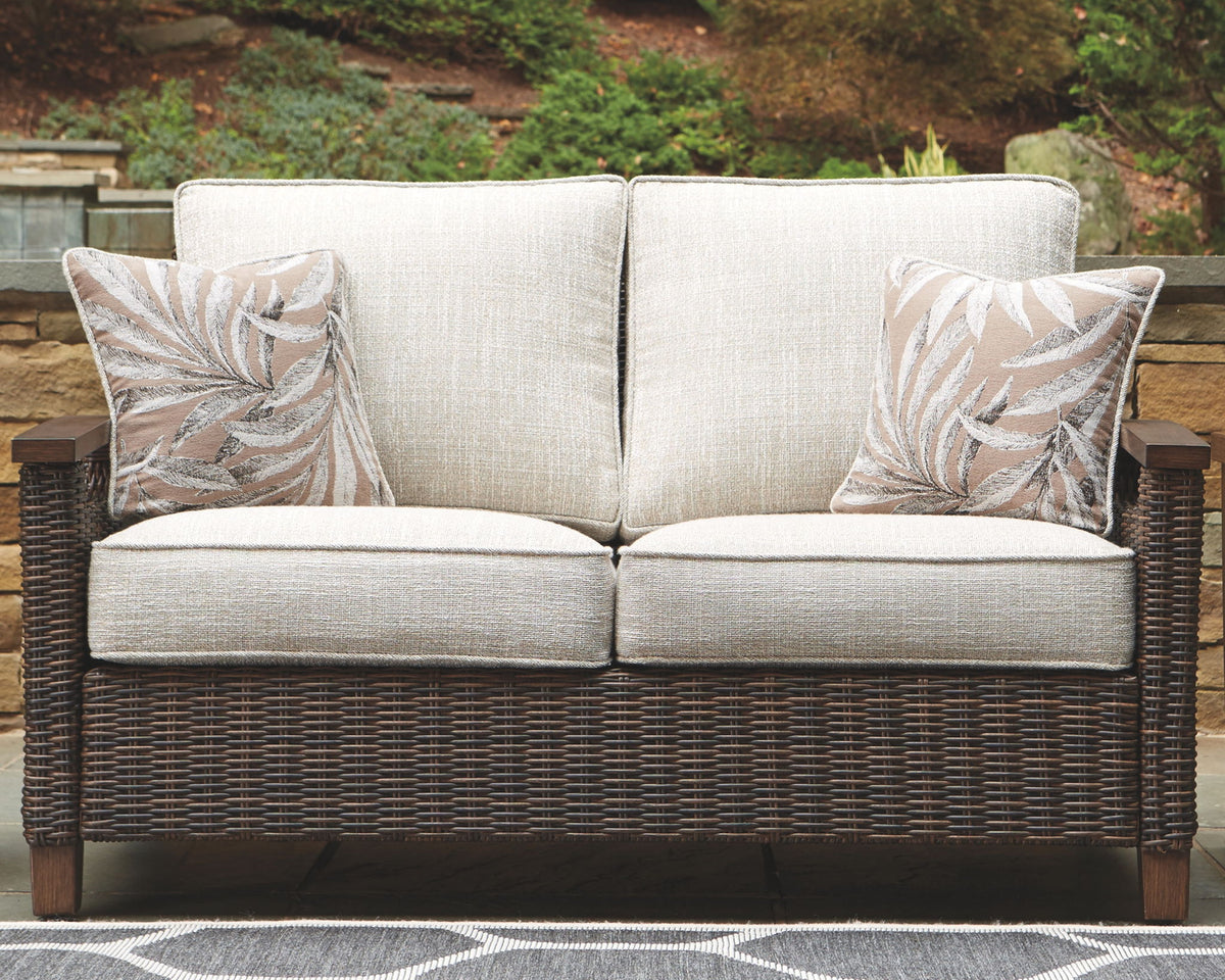 Paradise Trail - Loveseat w/Cushion - Medium Brown by Ashley – view 3