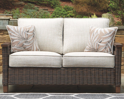 Paradise Trail - Loveseat w/Cushion - Medium Brown by Ashley – view 3